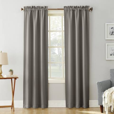 Sun Zero Hayden Energy Saving Blackout Rod Pocket Curtain Panel, Single Panel