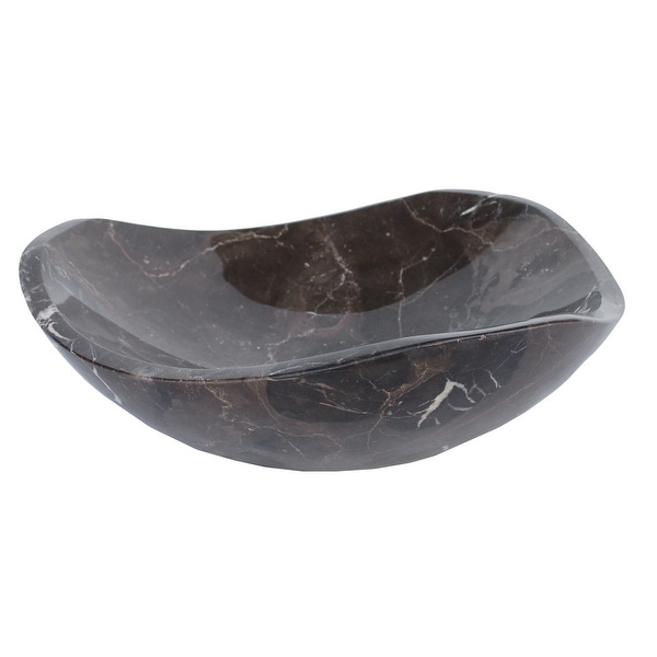 Eden Bath Brown Marble Free-Form Vessel Sink
