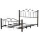 preview thumbnail 17 of 24, Carbon Loft Tiblier Textured Black Metal Bed with Brushed Charcoal Wood Posts