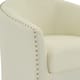 Modern Swivel Barrel Chair with Nailhead Trim