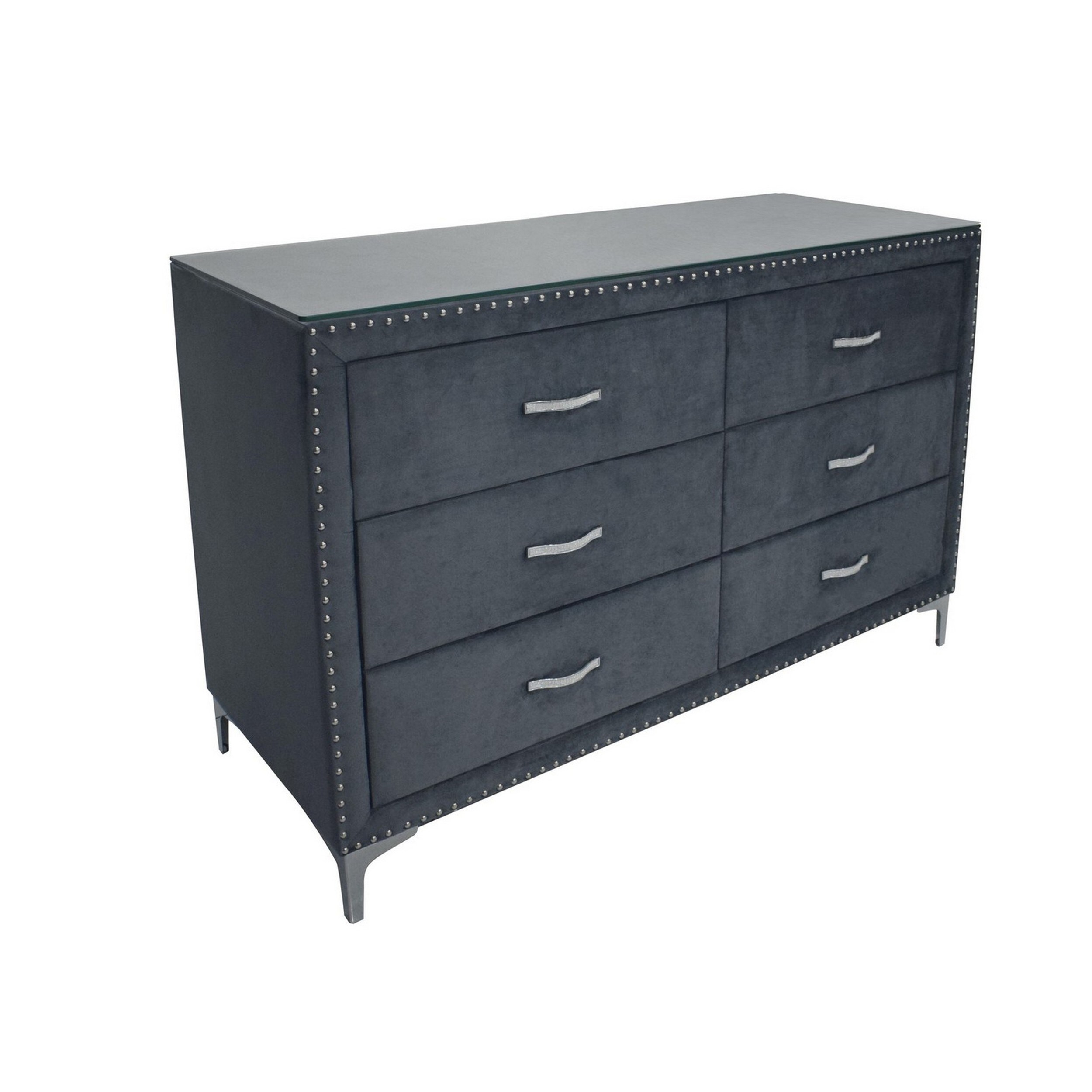 Grey glass deals dresser