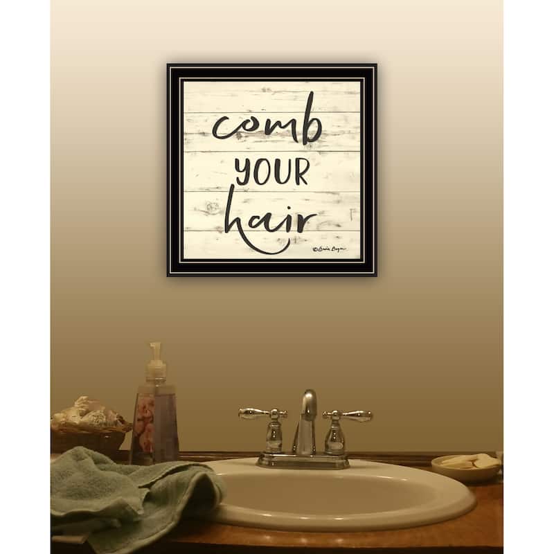 TrendyDecor4U Contemporary "Comb Your Hair" Framed Print Wall Art