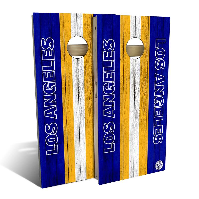 Los Angeles Football Outdoor Cornhole Board Set - All-Weather 2x4 - NO Accessories