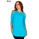 Simply Ravishing Women's Cold Shoulder Flare 3/4 Sleeve Blouse Top Tunic Shirt (Size: S-5X) - Thumbnail 6