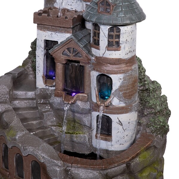 Alpine Corporation USA1368 Outdoor Floor Tiered Fairy Castle
