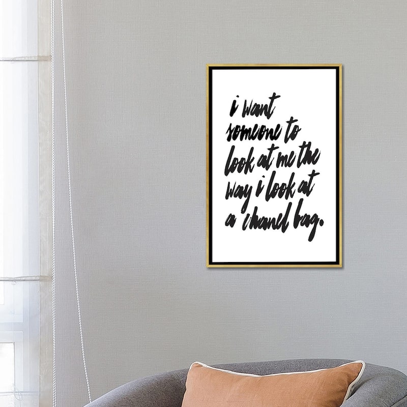 iCanvas "Chanel Bag" by Honeymoon Hotel Framed Canvas Print