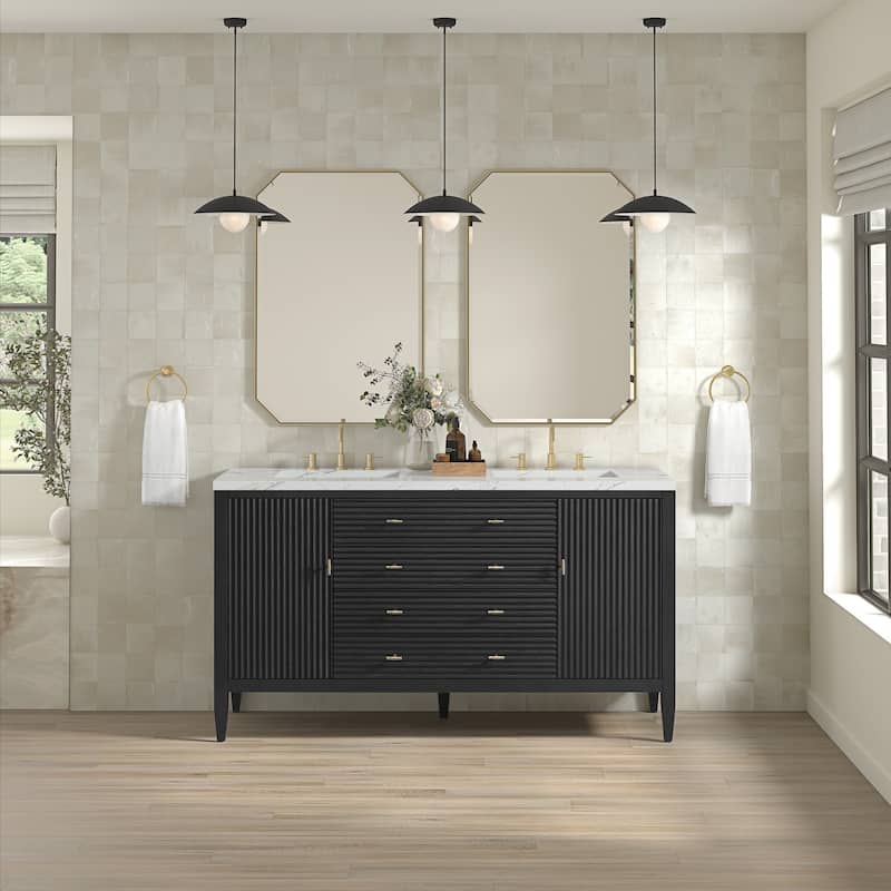 James Martin Vanities 485-V60D-3ENC Myrrin 60" Double Basin Wood