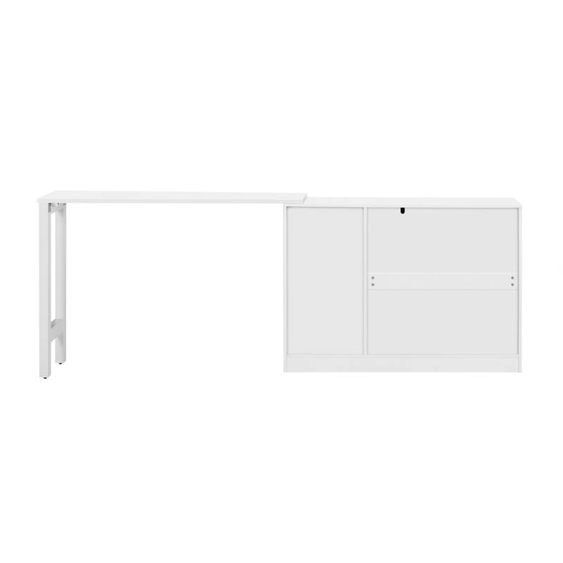 Wooden Sideboard with Extendable Table,Multifunctional Storage Cabinet with 2 Doors and 3 Drawers