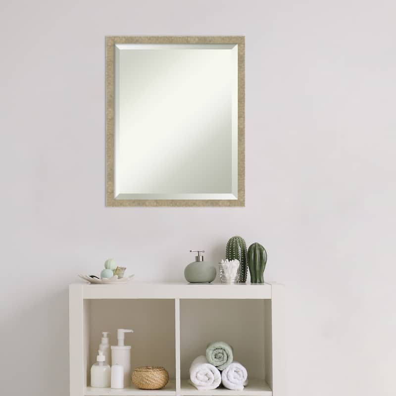 Beveled Bathroom Wall Mirror - Jet Frame