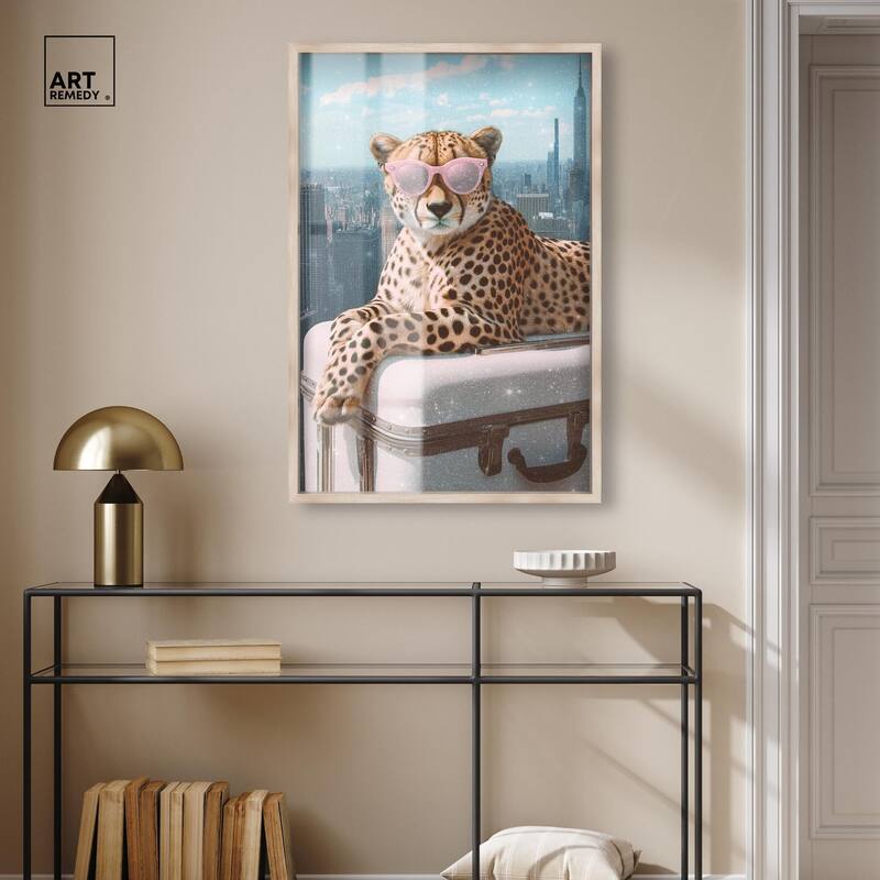 Cheetah Luggage NYC Shadowbox by Art Remedy