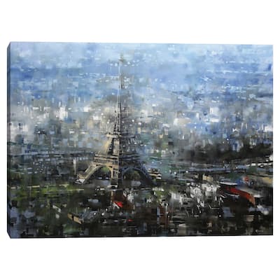 Blue Paris by Mark Lague Canvas Art Print