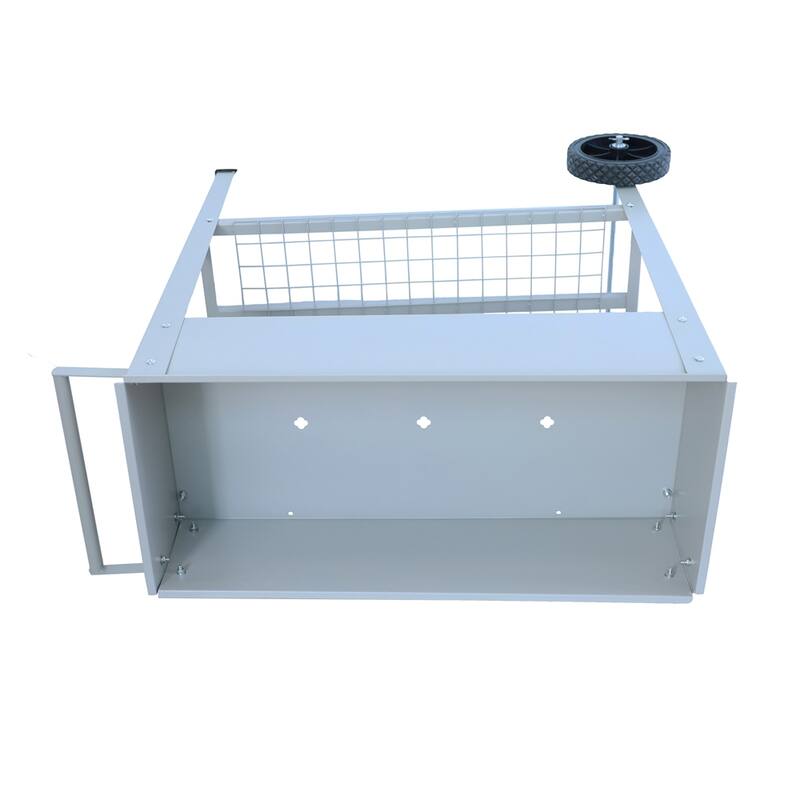 Mobile Metal Raised Garden Bed Cart,Elevated Tall Planter Box w/Wheels