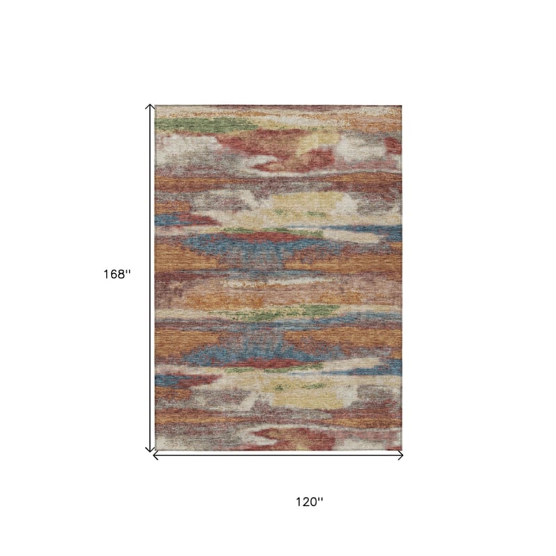 HomeRoots Abstract Transitional Rectangle Outdoor Rug