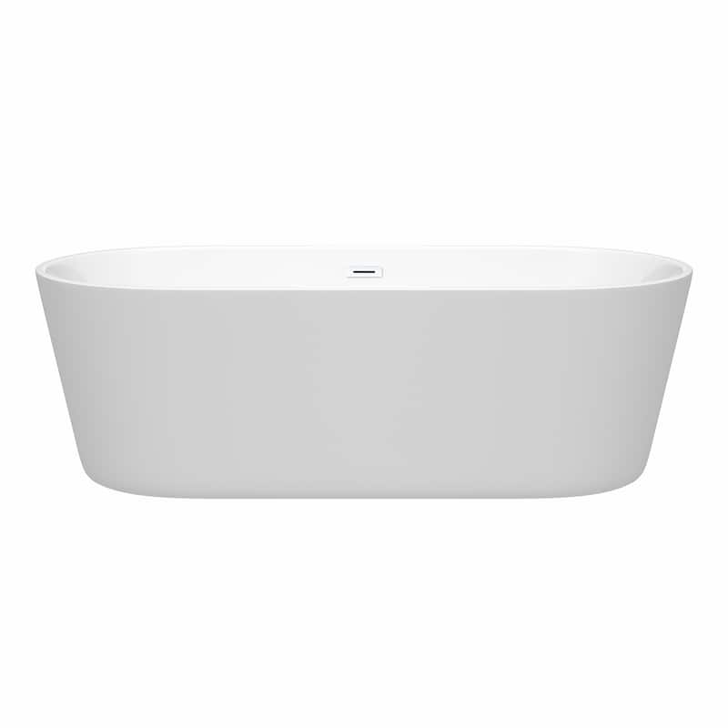 Wyndham Collection Carissa 71" Free Standing Acrylic Soaking Tub with