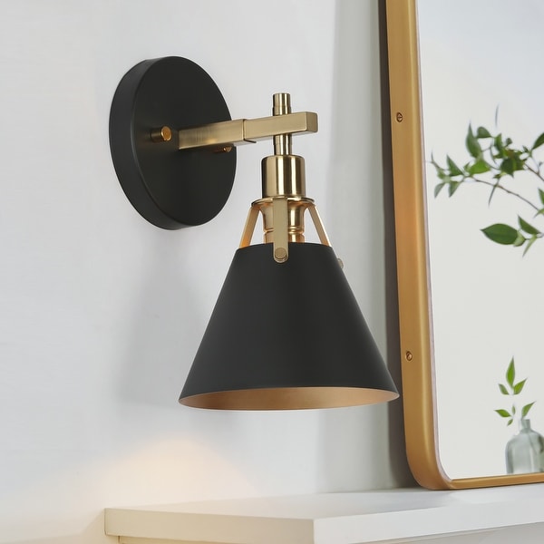 Modern 1 Light Black Gold Dimmable Wall Sconces Bathroom Vanity Light Bed Bath Beyond 35406430