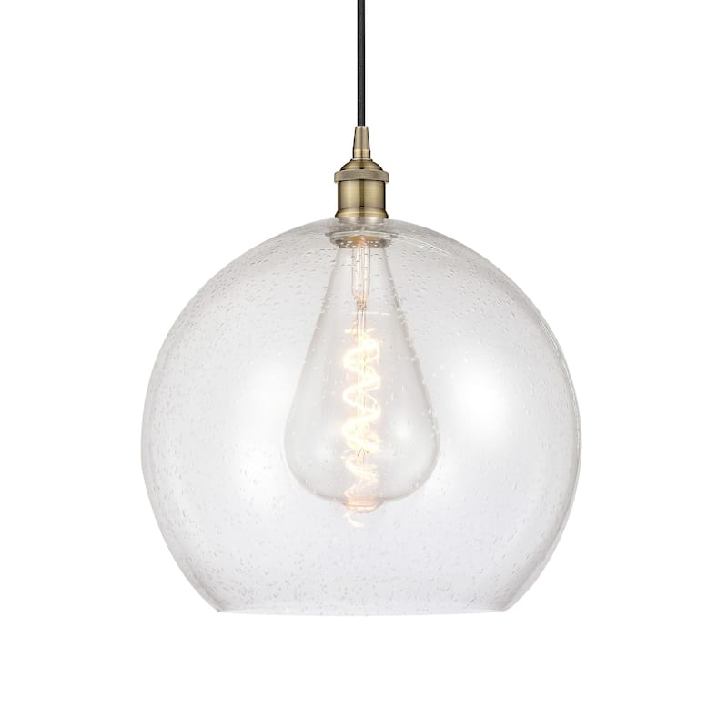 Innovations Lighting 616-1P-17-14 Athens Pendant Athens 14" Wide - Antique Brass / Seedy