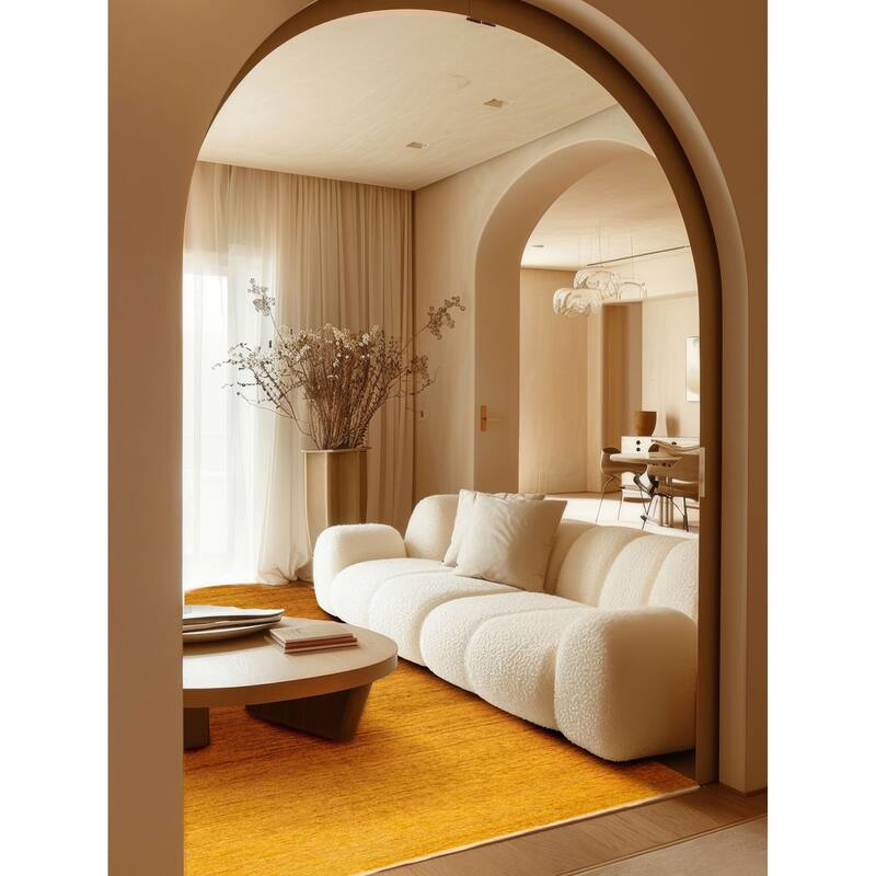 ECARPETGALLERY Hand-knotted Pak Finest Gabbeh Dark Gold Wool Rug - 9'0 x 12'2