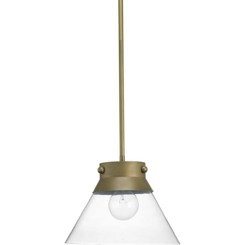 POINT DUME® Tapia Trail Collection Aged Brass Semi-Flush Convertible - 11.75 in x 11.75 in x 12.875 in