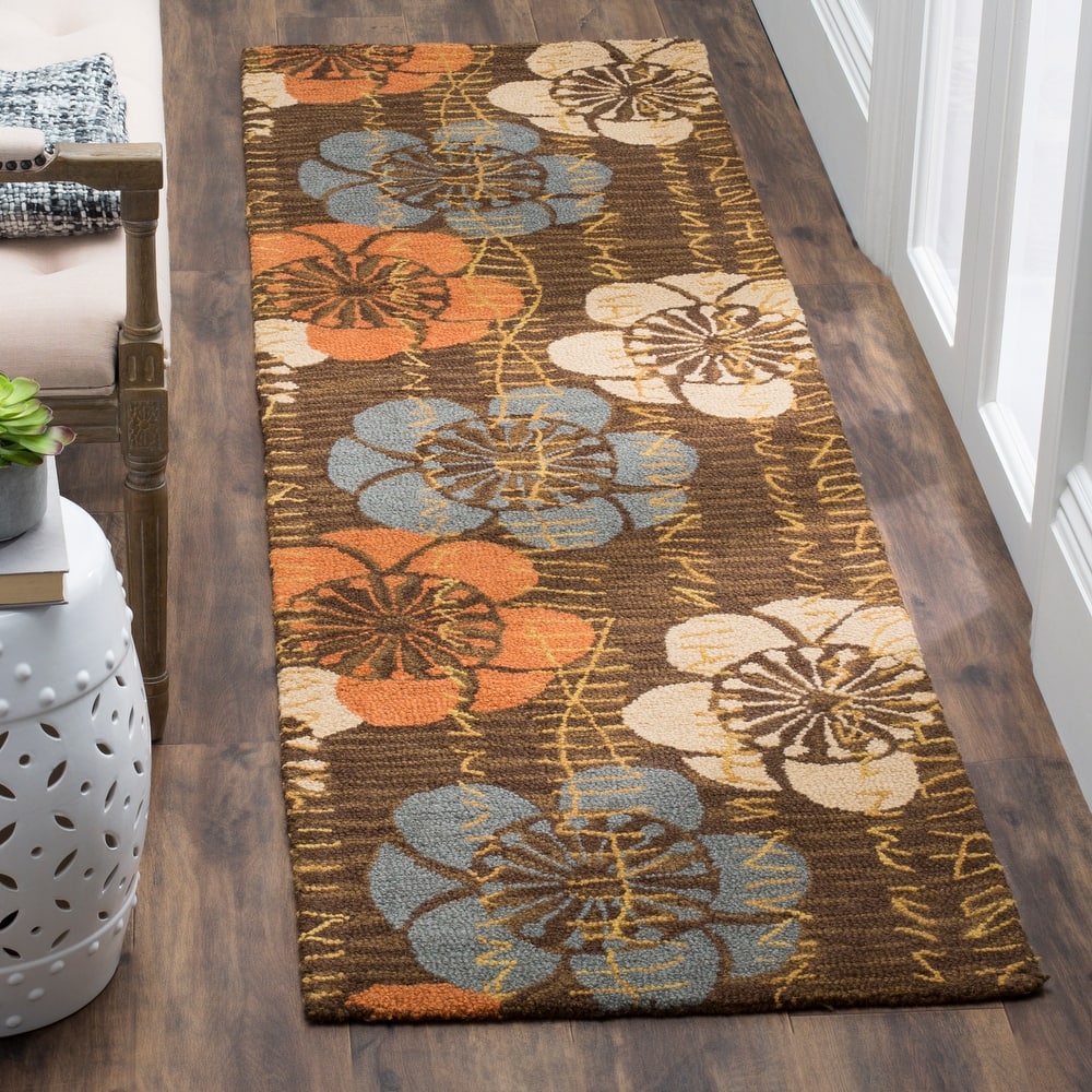 SAFAVIEH Handmade Blossom Gennadij Modern Floral Wool Rug