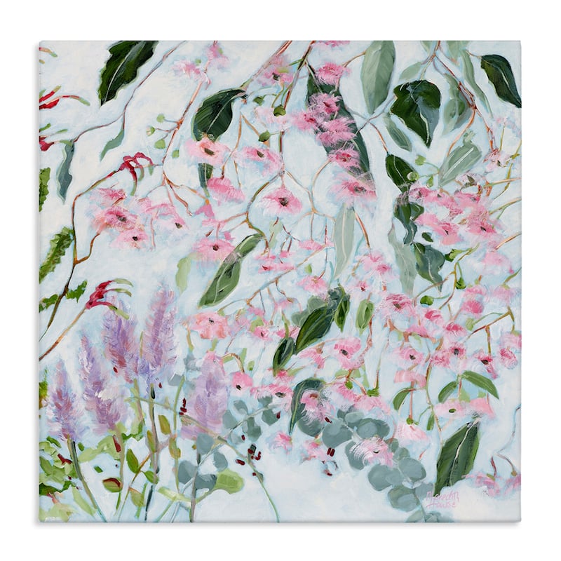 Stupell Chic Pink Garden Blossoms Canvas Wall Art Design By Meredith Howse - 24 x 24