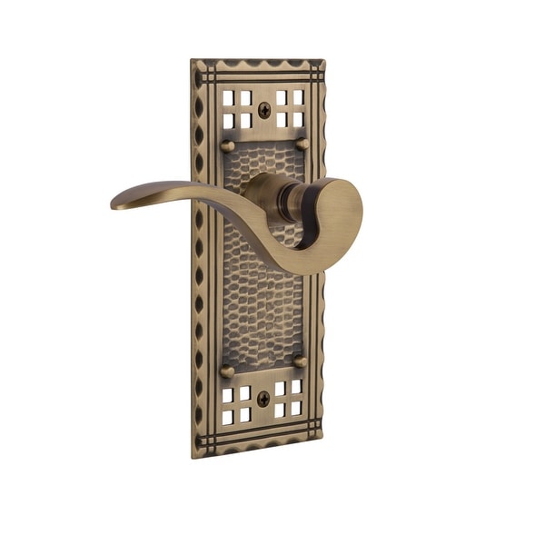 Nostalgic Warehouse CRAMAN_DD_NK Manor Non-Turning Two-Sided Lever Set with Craftsman Rose