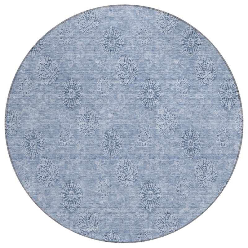 HomeRoots Floral Transitional Rectangle Outdoor Rug