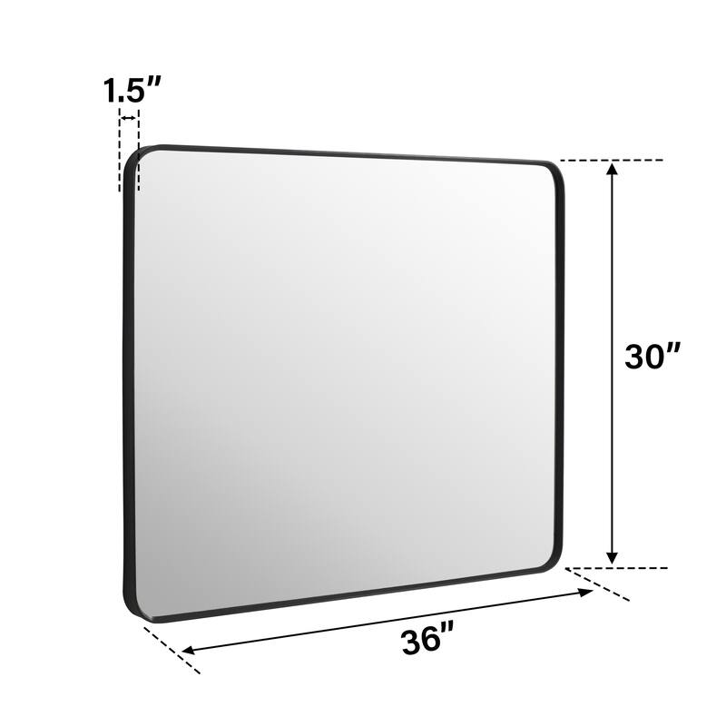 Modern Bathroom Rectangular Wall Mounted Anodized Aluminum Framed Vanity Mirror