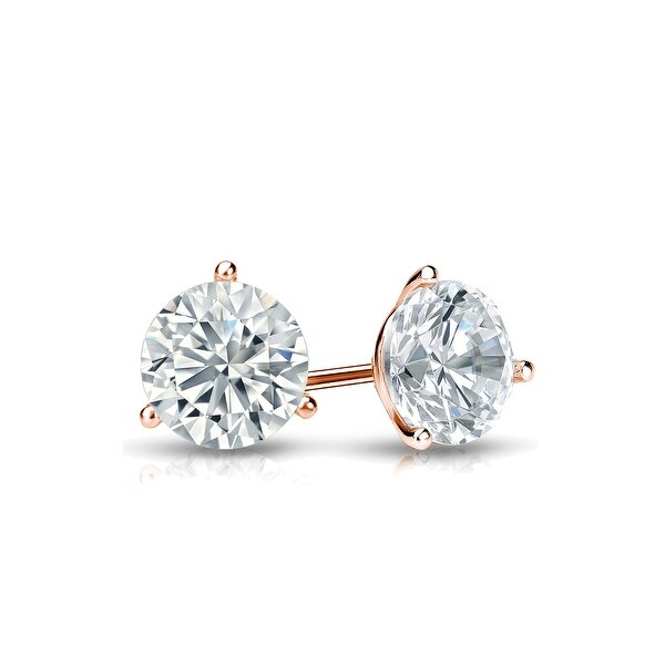 RhythmRocks 14k Gold Lab Grown Round Diamond Stud Earrings 0.25 ct