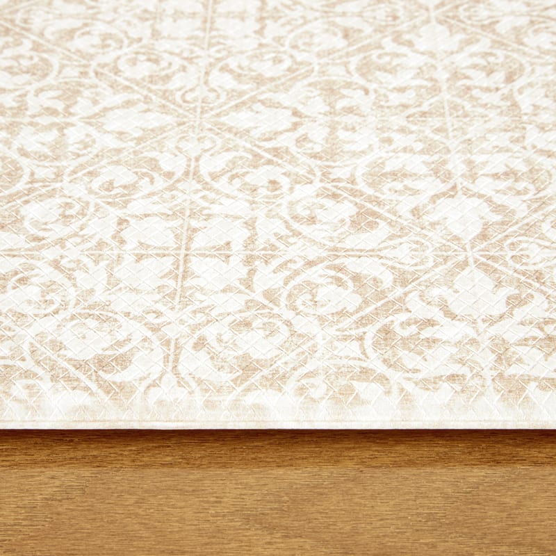 TOWN & COUNTRY BASICS Vintage Medallion Anti Fatigue Kitchen Mat Non-Slip Backing