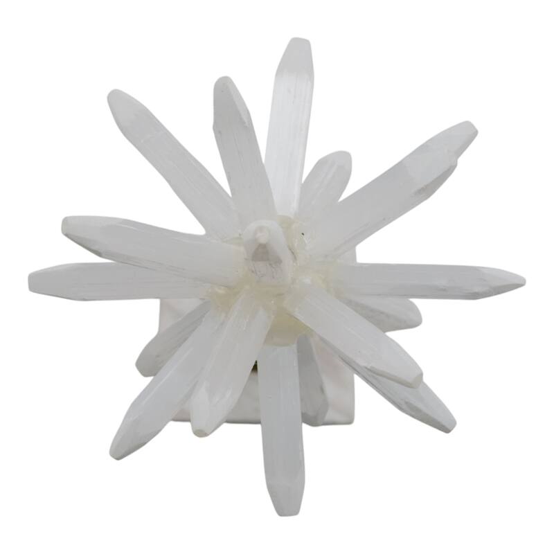 Stone and Marble Starburst Decorative Object with Geometric Base