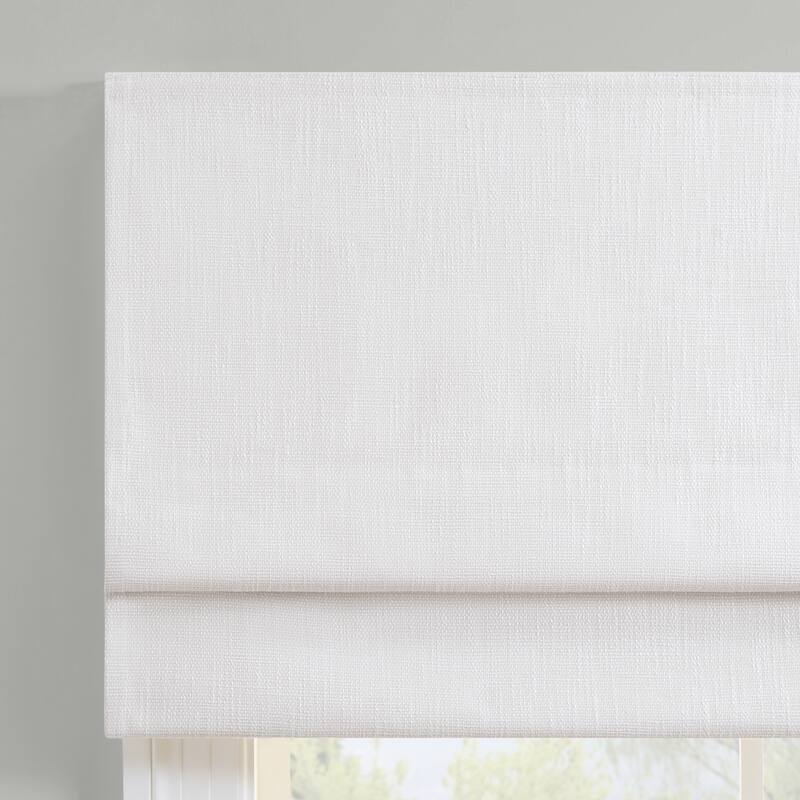 Eclipse Drew Textured Solid 100% Total Blackout Cordless Roman Shade