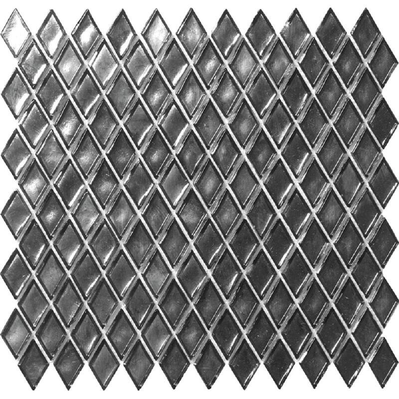 Apollo tile 11" x 11" Majeste Glossy Gray Glass Tile (8.55 sq ft/case) - 10 Pack
