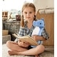 preview thumbnail 7 of 5, DolliBu Blue Seahorse Super Soft Stuffed Animal for Kids and Adults - 12 inches