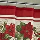 preview thumbnail 2 of 1, Red & White Poinsettia Holiday Shower Curtain - 70x72