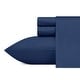 preview thumbnail 56 of 139, Nautica Cotton Percale Deep Pocket Bed Sheet Sets Full - Captains Blue