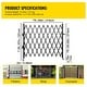 preview thumbnail 7 of 5, Single Folding Security Gate, 7\' H x 6-1/2\' W Folding Door Gate, Steel Accordion Security Gate
