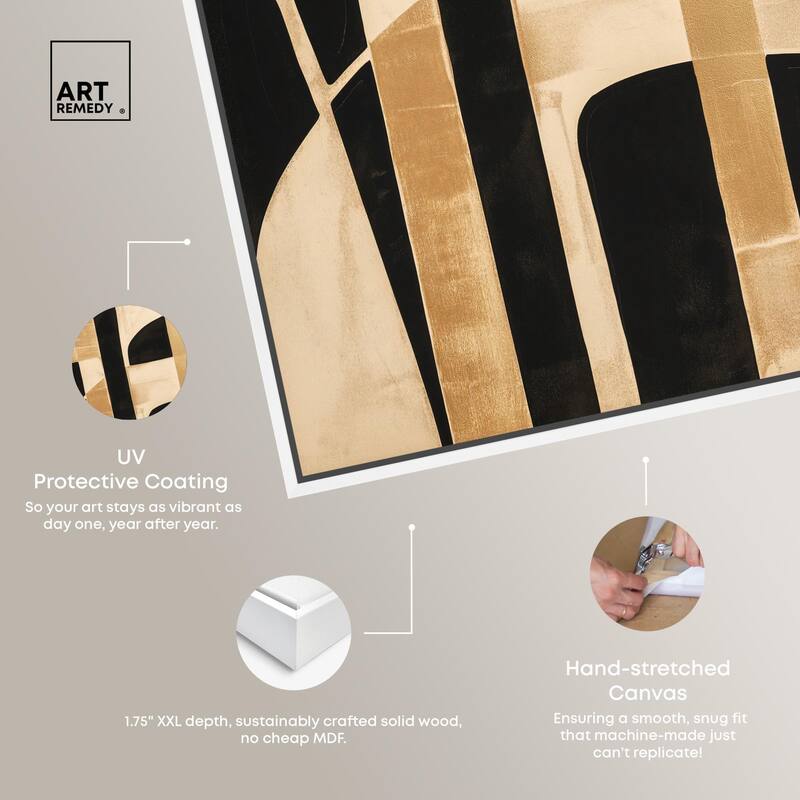 Noir and Gold I Canvas by Art Remedy