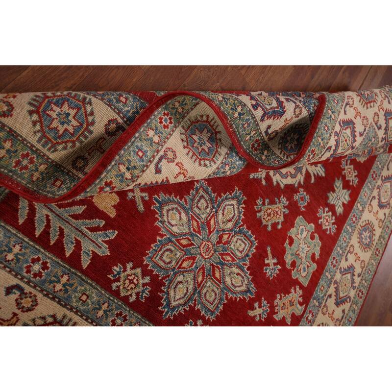 Traditional Kazak Area Rug Hand-Knotted Wool Carpet - 5'1" x 7'0"