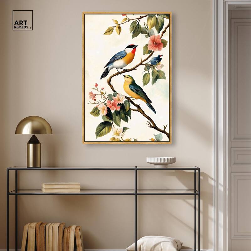 Colorful Perch Canvas by Art Remedy
