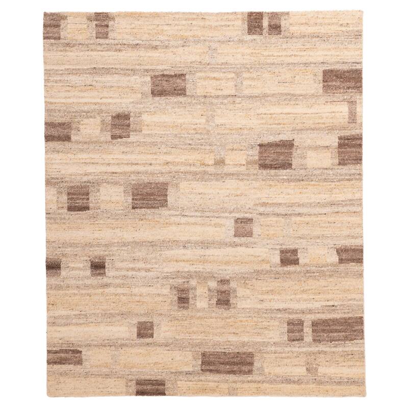 ECARPETGALLERY Hand-knotted Opulence Beige Wool Rug - 7'11 x 9'5