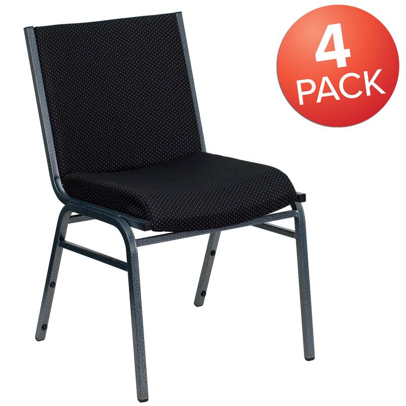 4 Pack Heavy Duty Stack Chair - 21"D x 19.75"W x 31.25"H