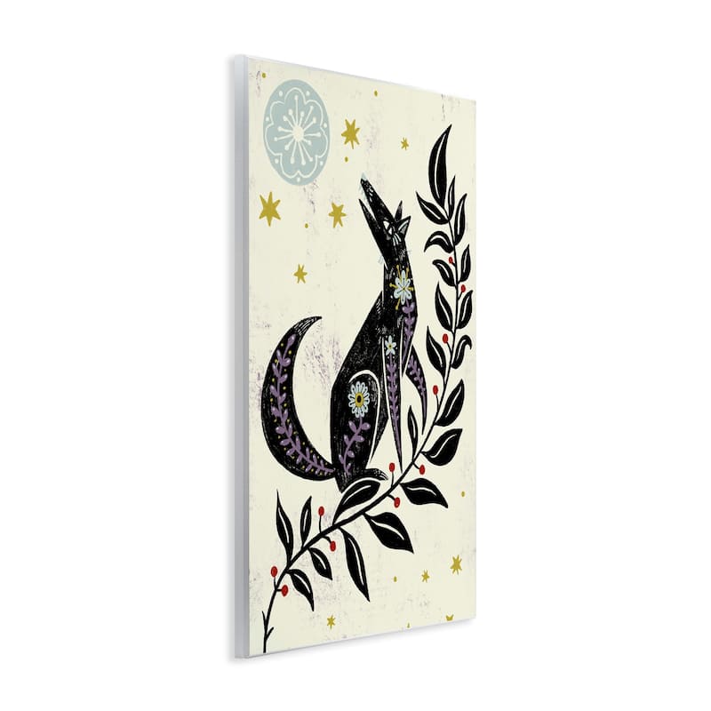 Stupell Howling Winter Wolf Wall Plaque Art Design By Hannah Moren