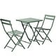 preview thumbnail 17 of 31, 3 Piece Patio Bistro Set of Foldable Square Table and Chairs