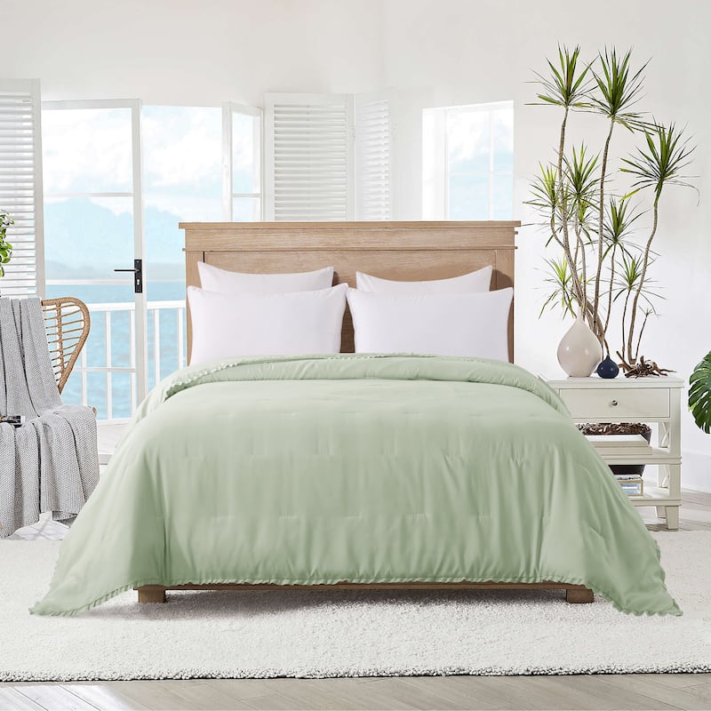 Ruffled Edge Down Alternative Blanket - Twin - Dewkist