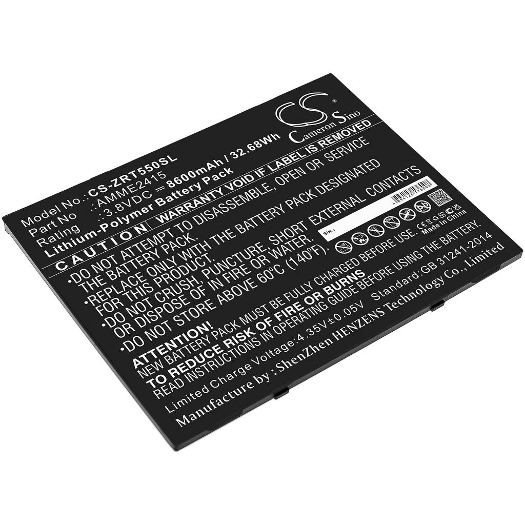 Battery for Zebra ET50 ET55 AMME2415 BTRY-ET5X-8IN1-01 Tablet CS-ZRT550SL 3.8V - Black