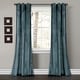preview thumbnail 87 of 95, Porch & Den Lapeyrous Velvet Solid Room Darkening Window Curtain Panel Set 38"W x 95"L - Slate Blue