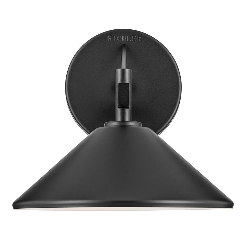 Kichler Lighting Ripley 9.25 in. 1-Light Black Outdoor Wall Sconce - 9.25 in