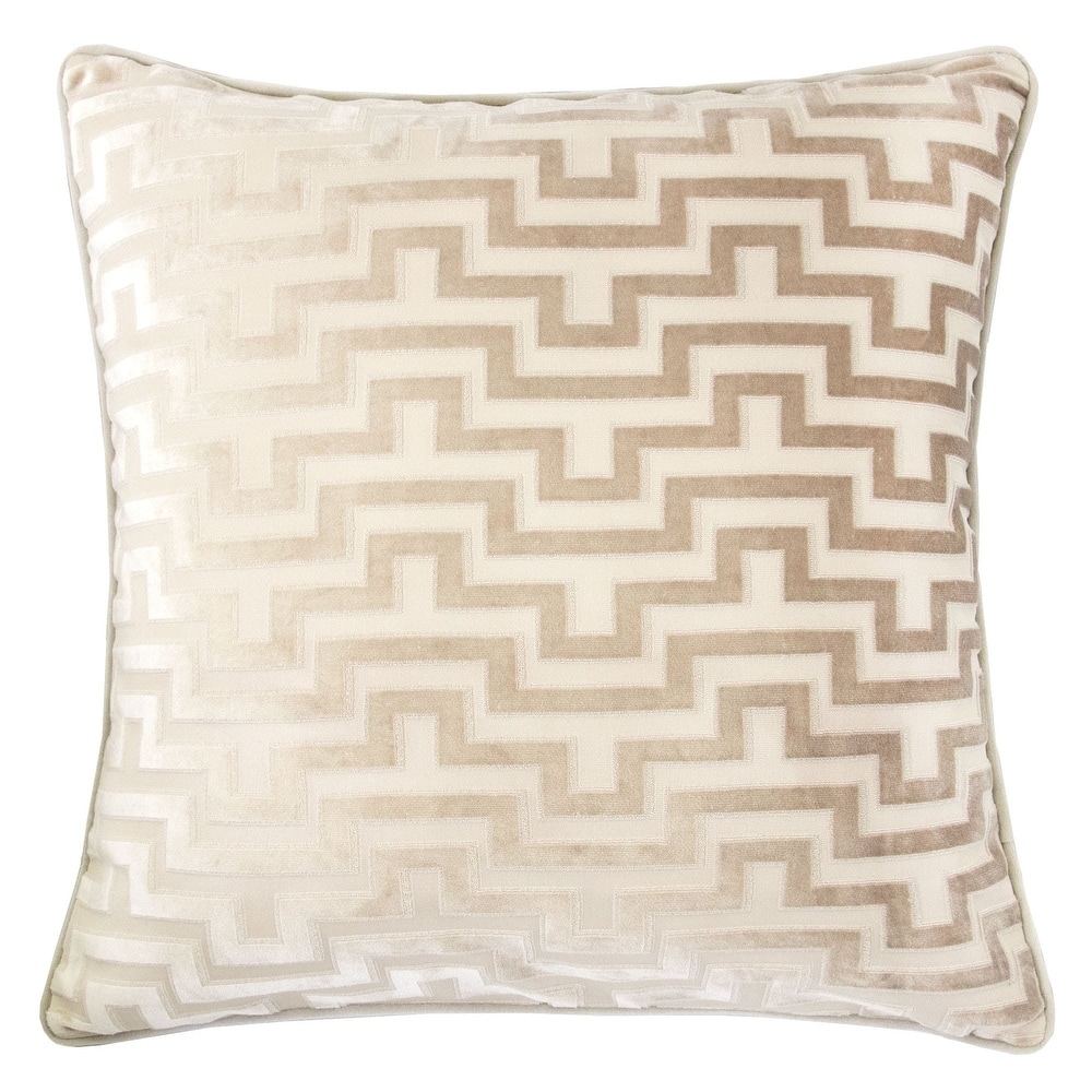 Homey Cozy Heavy Cut Velvet Throw Pillow Cover & Insert ( Set of 2 )