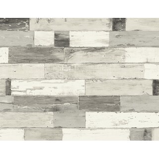 Seabrook Designs Reclaimed Faux Planks Unpasted Wallpaper