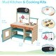 preview thumbnail 8 of 13, Wooden Mud Kitchen for Kids, Outdoor Play Kitchen Playset